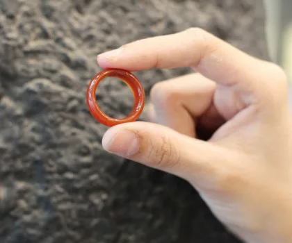 Nhẫn mã não đỏ nhỏ S6703