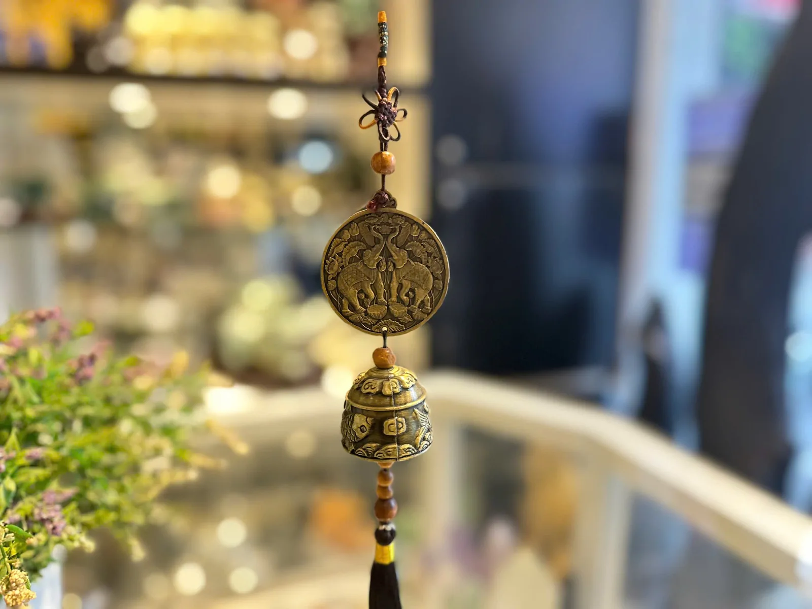 Chuông gió đồng linh vật nhà voi CG1264-5
