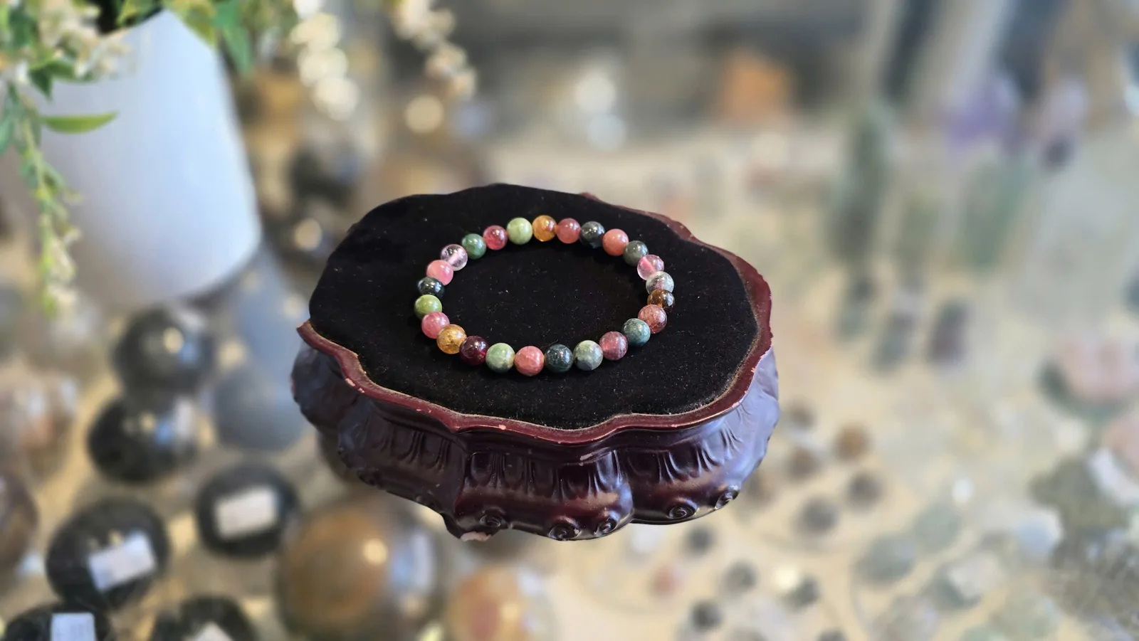 Chuỗi hồng lục bảo A+ ( 14.2g - 25 bi ) S6659-S3-5609