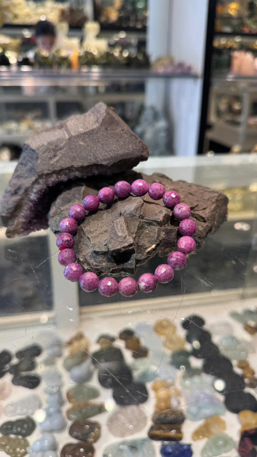 Chuỗi ruby hạt vát nhiều mặt A+++++(39.9gr) S6757-S1-8778