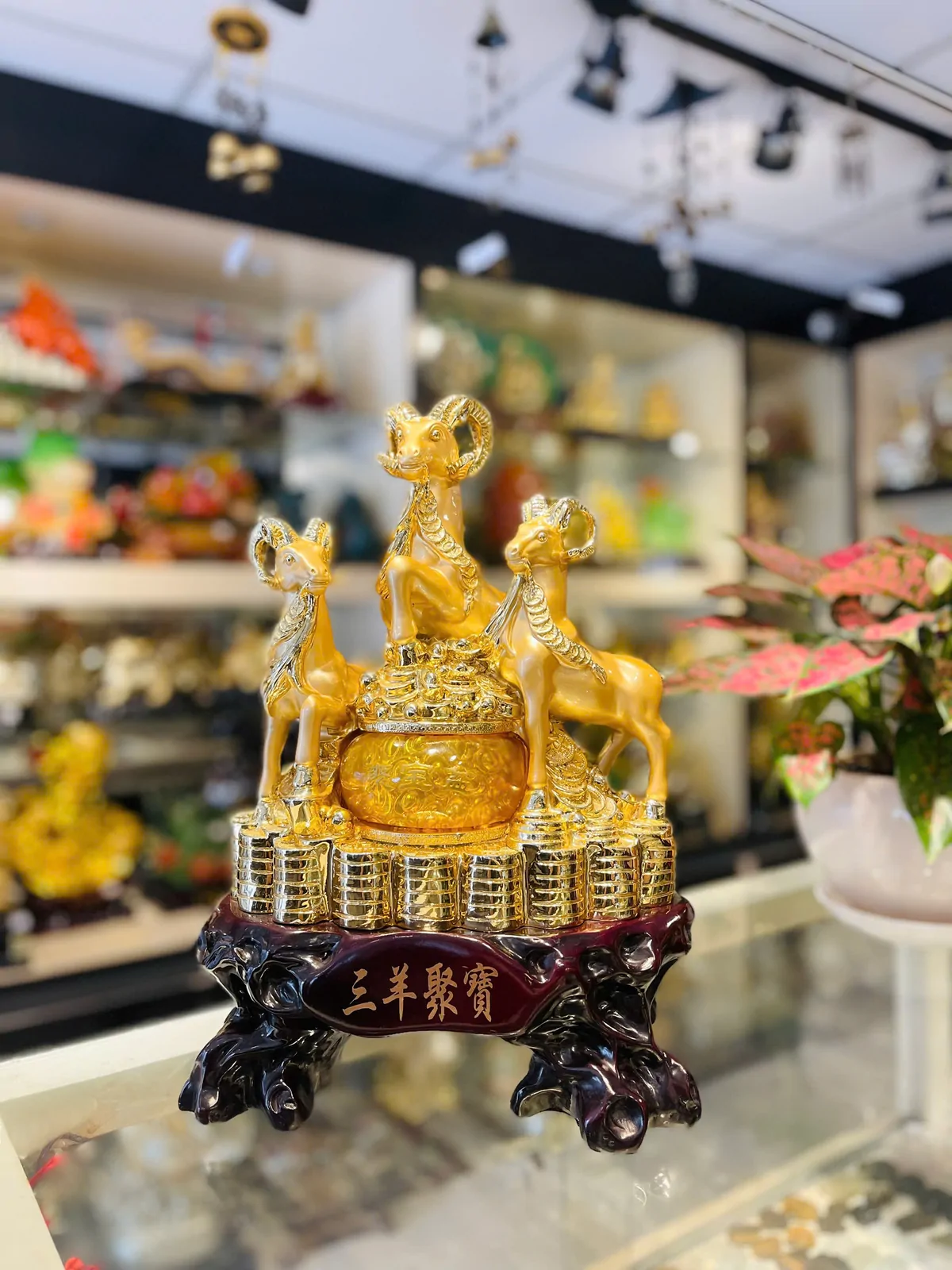 Dê 3 con vàng, tụ bảo - tam dương tụ bảo H096G