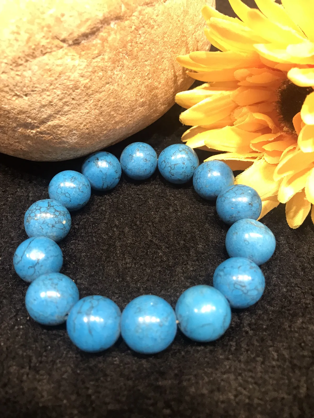 Chuỗi đá ngọc lam trung (Turquoise) S6290