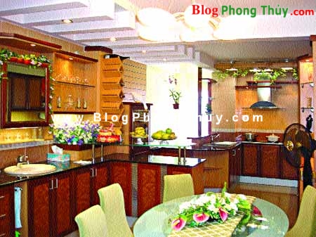 Thuật phong thuỷ trong không gian phòng bếp