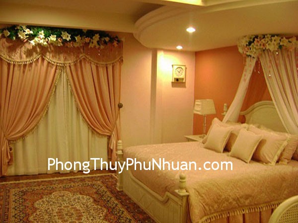 phong ngu tong mau kem Năng lượng yên tĩnh trong phòng ngủ