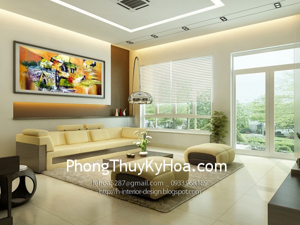 14khong gian phong khach (3)01 14khong gian phong khach 301 Vận dụng phong thủy vào thiết kế nội thất