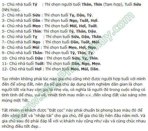 XUẤT HÀNH, CHỌN TUỔI XÔNG NHÀ (XÔNG ĐẤT), KHAI TRƯƠNG ĐẦU NĂM QUÝ TỴ (2013). xuat hanh dau nam 01 Xuất hành, chọn tuổi xông đất, khai trương đầu năm Quý Tỵ 2013