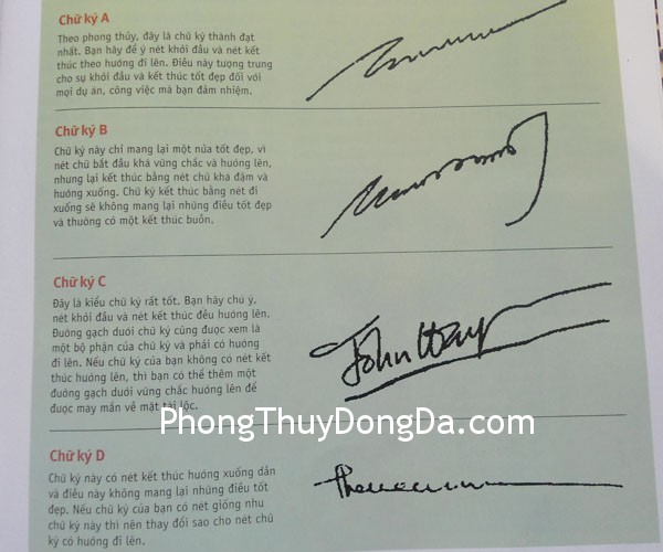 chu ky chu ky Chữ ký thành đạt trong phong thủy