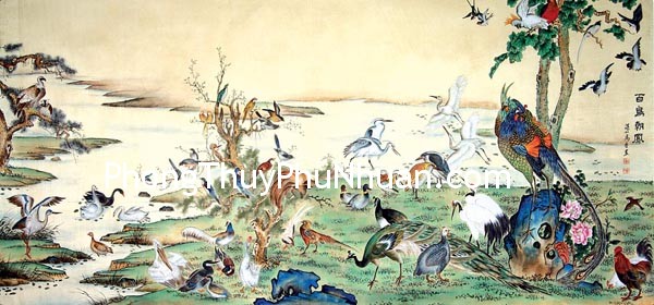 bach dieu trieu phung bach dieu trieu phung Treo tranh bách điểu ngoài cửa trước
