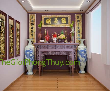 Cách hóa giải cho bàn thờ bị xà nhà đè