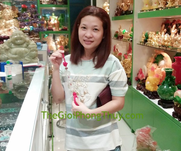 Chị Yến - Khách hàng mua Ngọc bội treo xe 3 đồng bình an ngọc tủy FS6137