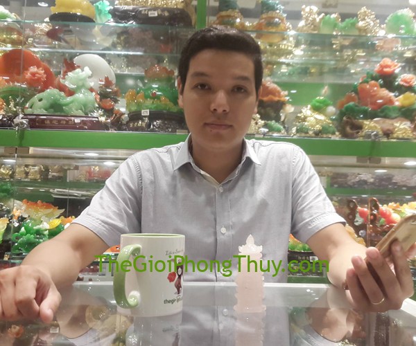 Anh Giang-Khách hàng mua Tháp văn xương thạch anh hồng 7 tầng FGM172.