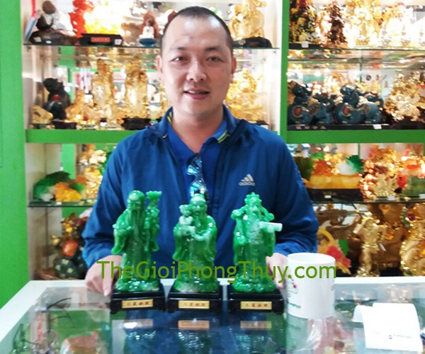 Anh Khang - Khách Hàng mua Tam đa xanh ngọc nhỏ – Phước tinh/ Lộc tinh/ Thọ tinh FC152A