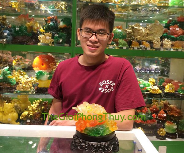 Anh Tiến-Khách hàng mua Thiềm thừ xanh trên sen đế xoay - hòa hài sanh tài FK141M.