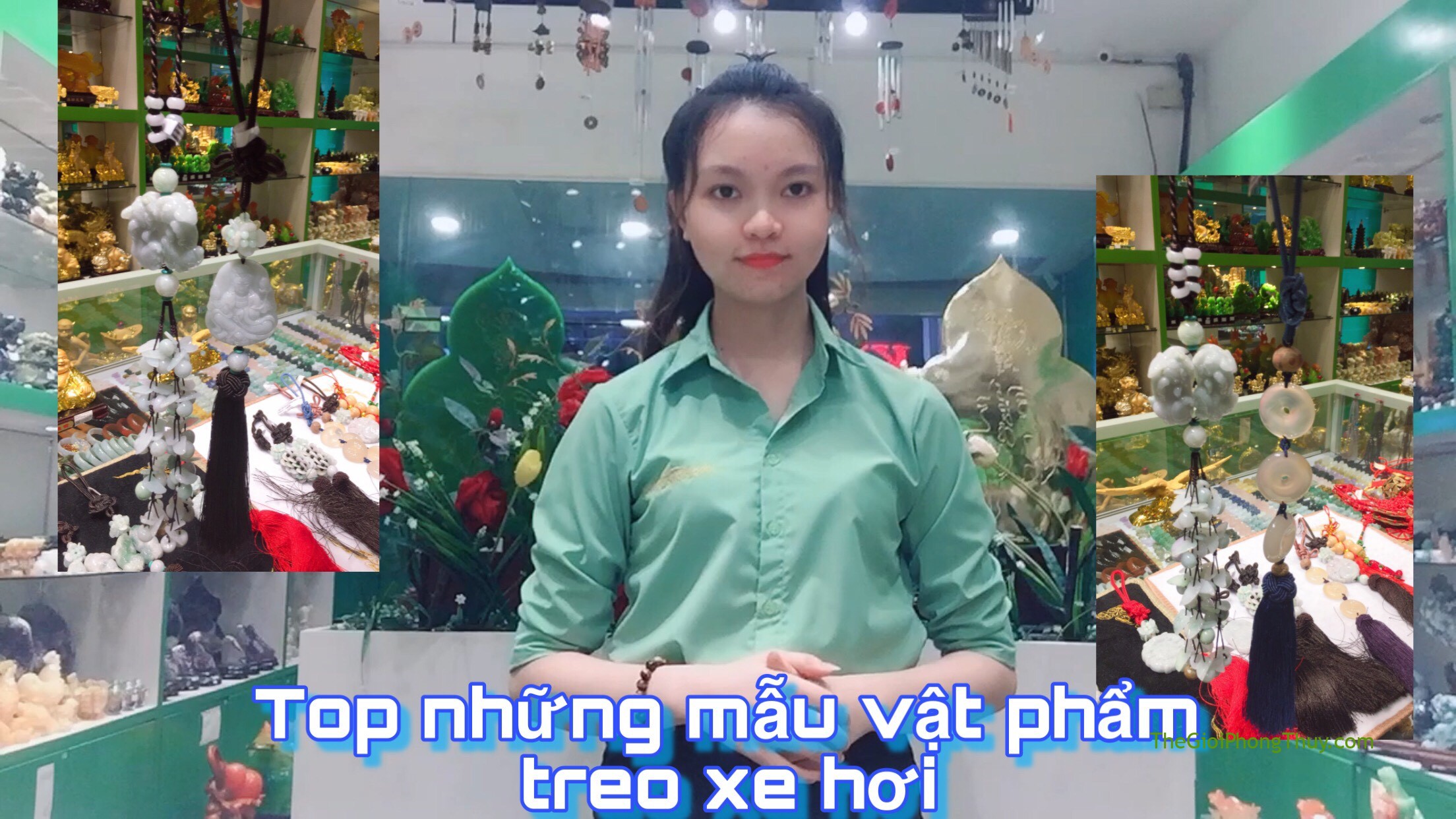 [Video]Ngọc bội treo trong xe hơi - vật phẩm phong thủy xe hơi giúp mang lại may mắn#31