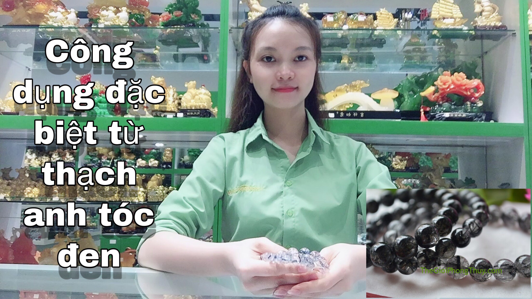 [Video]Vòng tay phong thủy,thạch anh tóc đen giúp bổ trợ sức khỏe | 71