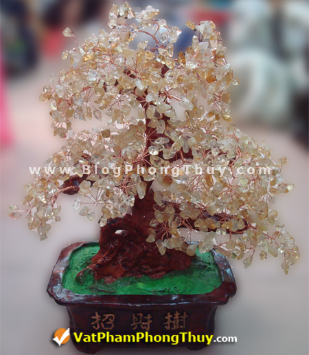 n001 cay tai loc thach anh vang Cây Tài Lộc chế tác từ đá phong thủy, ý nghĩa và cách sử dụng