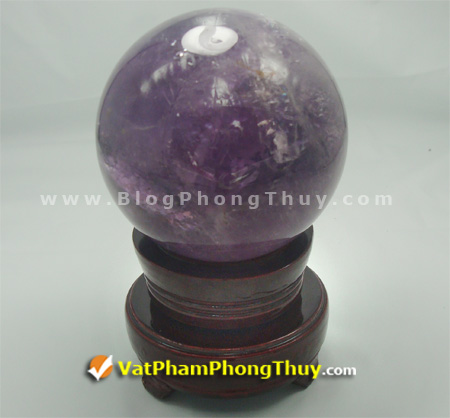 qua cau phong thuy thach anh tim Tính chất và tác dụng của 14 loại quả cầu đá quý phong thủy hiện nay