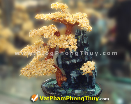 cay tai loc hn 17 19 kiểu Cây Tài Lộc chế tác từ đá phong thủy, vật phẩm trưng bày độc đáo