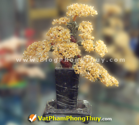 cay tai loc hn 18 19 kiểu Cây Tài Lộc chế tác từ đá phong thủy, vật phẩm trưng bày độc đáo