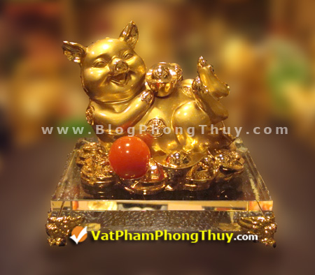 heo phu tuc tuong lac b100 Heo phong thủy, vật phẩm thu hút sự may mắn và thịnh vượng