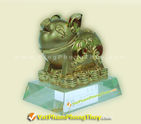 heo trong 12 con giap vang j023 Heo phong thủy, vật phẩm thu hút sự may mắn và thịnh vượng