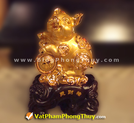 heo vang phu tuc f190 Heo phong thủy, vật phẩm thu hút sự may mắn và thịnh vượng