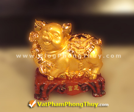 heo vang tu tai tru f191 Heo phong thủy, vật phẩm thu hút sự may mắn và thịnh vượng