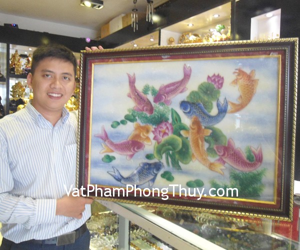 Anh Quốc Anh - khách hàng mua tranh đá quý cửu ngư TPC04-1
