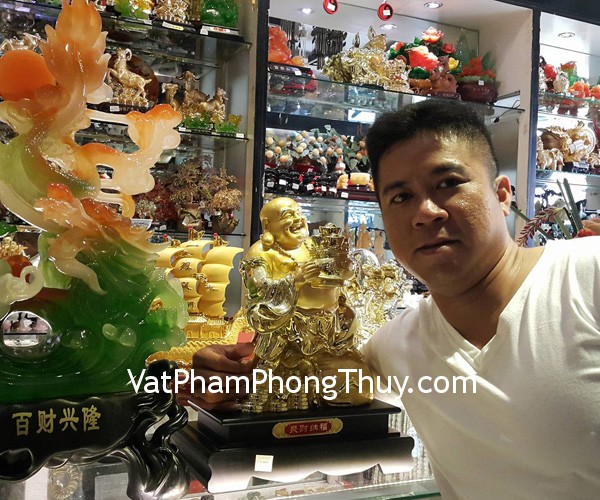Anh Quang - khách hàng mua rồng xanh bắp cải H326G và tượng phật di lạc A139
