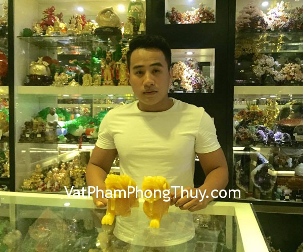 Anh Hiền - khách hàng mua cặp tỳ hưu ngọc Hoàng long GM011