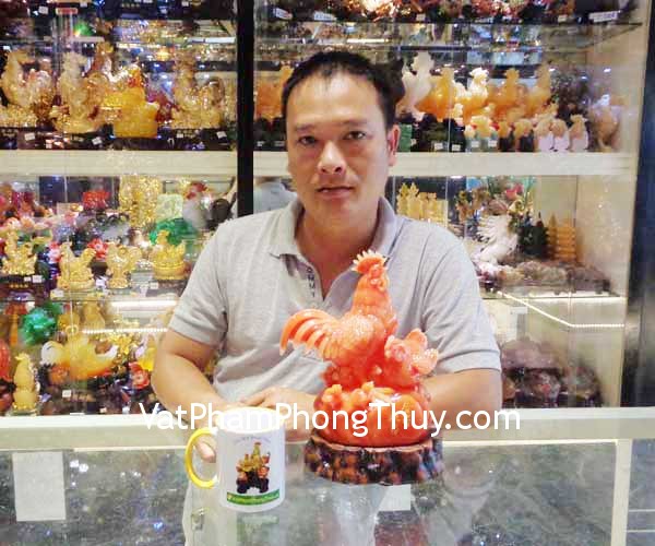 Anh Thành - khách hàng mua Gia đình gà ngọc màu vàng trên đá G021A