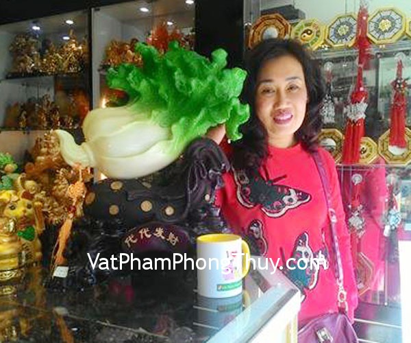 Cô Huyền- khách hàng mua bắp cải trên túi tiền H203G