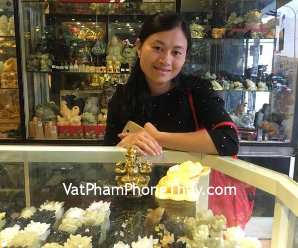 Chị Luyến - Khách hàng mua Phật đầu voi D263 và Thiềm thừ hoàng long GM022