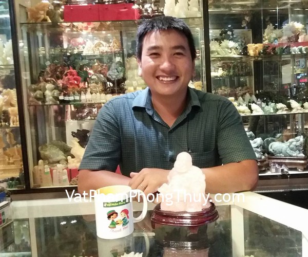 Anh Bình - Khách hàng mua Tượng Di lạc Thạch anh hồng M178