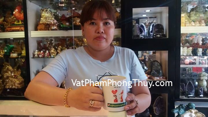 Chị Thu - khách hàng mua chuỗi Hổ Phách hạt đĩa nâu vàng trong A  S6357-S5-3190
