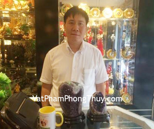 Anh Lương- khách hàng mua bông thạch anh tím nhỏ H096-S2-9996 và bông thạch anh tím lớn H097-S2-8190
