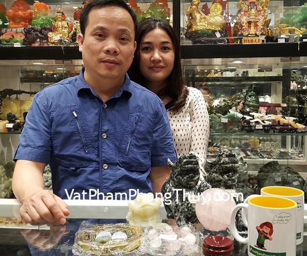 Anh Tâm - khách hàng mua cặp tỳ hưu độc ngọc THDN-L, quả cầu thạch anh hồng M181-2835, đĩa thất tinh thạch anh hồng GM091, thiềm thừ cẩm thạch CTT-S, bát quái nhôm K1206 và mặt phật bản mệnh phỉ thúy S6507
