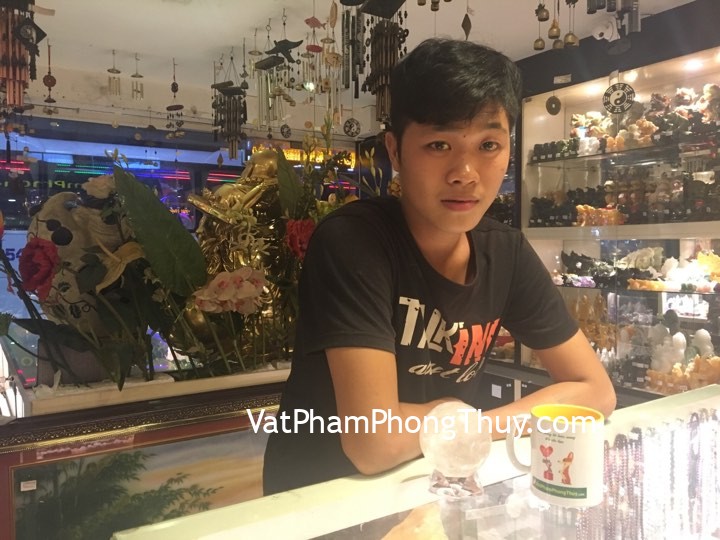 Anh Sơn - khách hàng mua quả cầu thạch anh trắng HM164-S5-6356