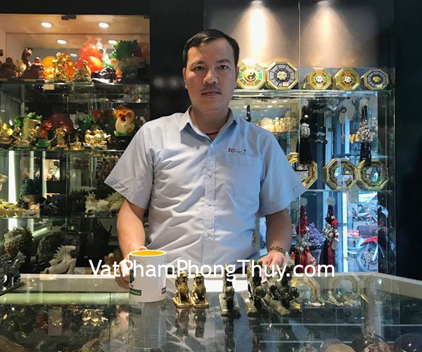 Anh Phi - Khách hàng mua Rồng đá Lam Ngọc nhỏ HM050 , Cặp kỳ lân đồng nhỏ D256