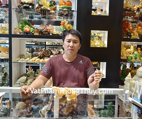 Anh Thành - khách hàng mua cặp Tỳ Hưu Hoàng Long GM013 và Chuỗi đá mặt trời đỏ S6652-6106