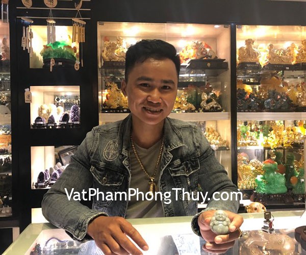 Anh Ninh - khách hàng mua Phật Di Lặc ngọc Myanmar S863