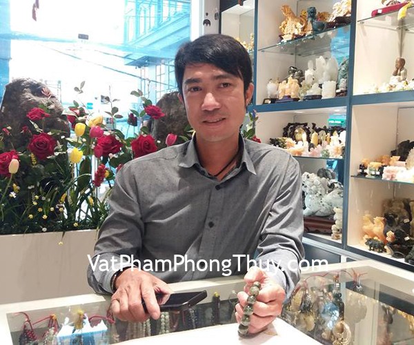Anh Minh -khách hàng mua chuỗi thạch anh tóc xanh A+ S6650