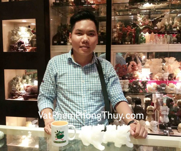 Anh Lâm - khách hàng mua Cặp Tỳ hưu Bạch ngọc GM004