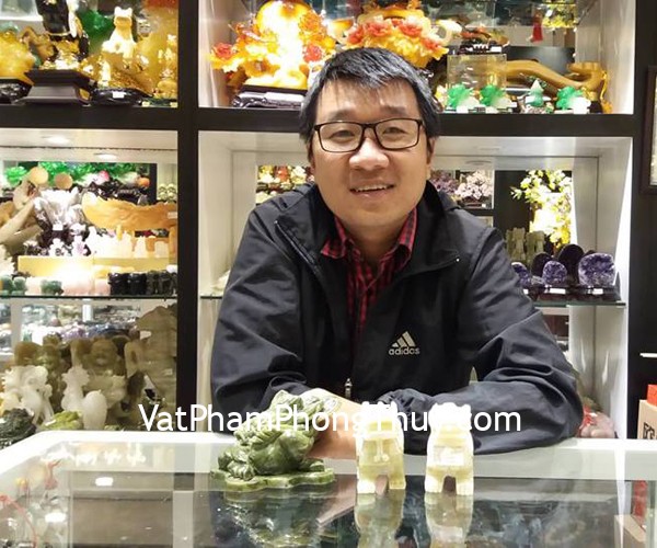 Anh Đạt - khách hàng mua cặp tỳ hưu bắc kinh xanh chuẩn BKX-S và thiềm thừ lam ngọc GM026