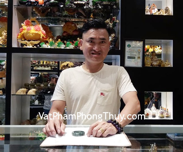 Anh Tâm - khách hàng mua vòng ngọc VM103-6725, chuỗi mắt mèo đen xám S6822 và chuỗi thạch anh tím đậm A+ S6758-5169