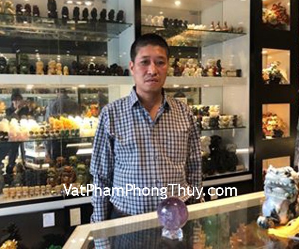 Anh Điệp - khách hàng mua quả cầu thạch anh tím GM142