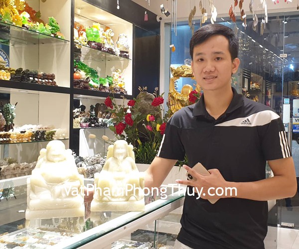 Anh Huấn - khách hàng mua thần tài thổ địa cẩm thạch Himalaya TDX3-2 và ngọc bội tỳ hưu S6420